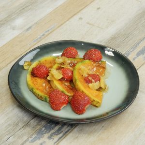 melon plancha fraises acidulés